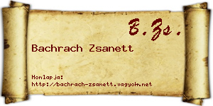 Bachrach Zsanett névjegykártya